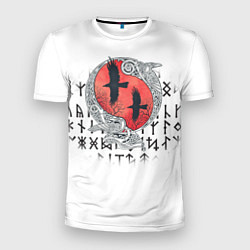 Футболка спортивная мужская Скандинавские вороны, цвет: 3D-принт