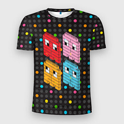 Футболка спортивная мужская Pac-man пиксели, цвет: 3D-принт
