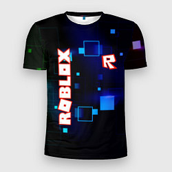 Мужская спорт-футболка ROBLOX неоновые кубики