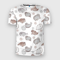 Мужская спорт-футболка Милые тюлени