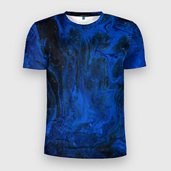 Мужская спорт-футболка Синий абстрактный дым