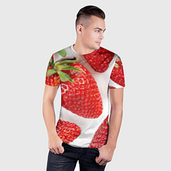 Футболка спортивная мужская Strawberries, цвет: 3D-принт — фото 2