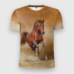 Футболка спортивная мужская BAY HORSE гнедой конь, цвет: 3D-принт