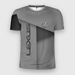 Мужская спорт-футболка Lexus - серая абстракция