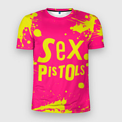 Футболка спортивная мужская Sex Pistols Yellow Logo, цвет: 3D-принт