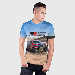 Футболка спортивная мужская Toyota Gazoo Racing Rally Desert Competition Ралли, цвет: 3D-принт — фото 2