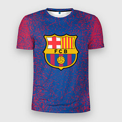 Футболка спортивная мужская Barcelona брызги красок, цвет: 3D-принт