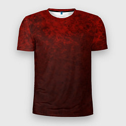 Футболка спортивная мужская Мраморный красно-черный градиент, цвет: 3D-принт