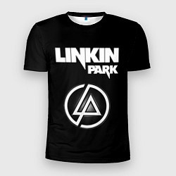 Футболка спортивная мужская Linkin Park логотип и надпись, цвет: 3D-принт