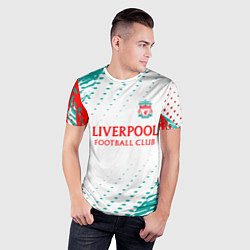 Футболка спортивная мужская Liverpool краски, цвет: 3D-принт — фото 2