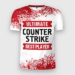 Футболка спортивная мужская Counter Strike: красные таблички Best Player и Ult, цвет: 3D-принт