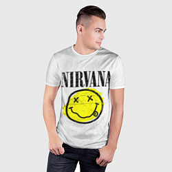 Футболка спортивная мужская Nirvana логотип гранж, цвет: 3D-принт — фото 2
