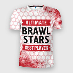 Футболка спортивная мужская Brawl Stars: красные таблички Best Player и Ultima, цвет: 3D-принт
