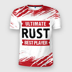 Футболка спортивная мужская Rust: красные таблички Best Player и Ultimate, цвет: 3D-принт
