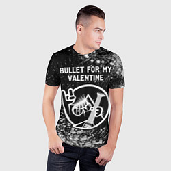 Футболка спортивная мужская Bullet For My Valentine - КОТ - Арт, цвет: 3D-принт — фото 2