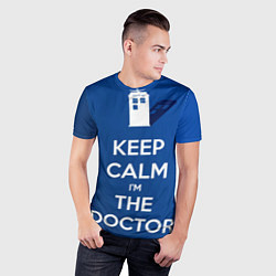 Футболка спортивная мужская Keep calm Im the Doctor, цвет: 3D-принт — фото 2