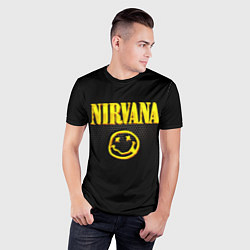 Футболка спортивная мужская NIRVANA соты, цвет: 3D-принт — фото 2