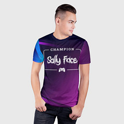 Футболка спортивная мужская Sally Face Gaming Champion: рамка с лого и джойсти, цвет: 3D-принт — фото 2