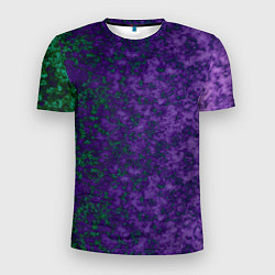 Футболка спортивная мужская Marble texture purple green color, цвет: 3D-принт