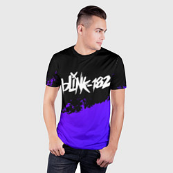 Футболка спортивная мужская Blink 182 Purple Grunge, цвет: 3D-принт — фото 2