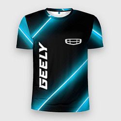 Футболка спортивная мужская Geely Неоновые Лампы, цвет: 3D-принт