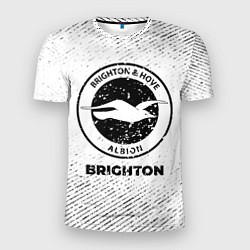 Футболка спортивная мужская Brighton с потертостями на светлом фоне, цвет: 3D-принт