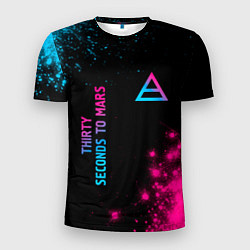 Мужская спорт-футболка Thirty Seconds to Mars Neon Gradient