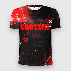 Футболка спортивная мужская КРОССФИТ - ГЛИТЧ DIGITAL, цвет: 3D-принт