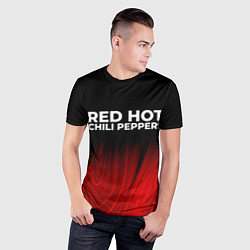 Футболка спортивная мужская Red Hot Chili Peppers red plasma, цвет: 3D-принт — фото 2