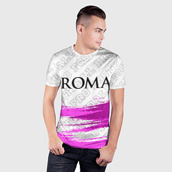Футболка спортивная мужская Roma pro football: символ сверху, цвет: 3D-принт — фото 2
