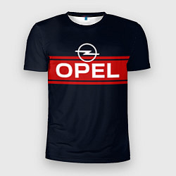 Футболка спортивная мужская Opel blue theme, цвет: 3D-принт