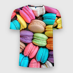 Футболка спортивная мужская Цветные Макаруны, цвет: 3D-принт