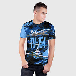 Футболка спортивная мужская Ту-154 Пассажирский авиалайнер, цвет: 3D-принт — фото 2