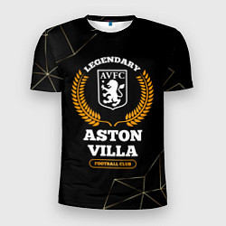 Футболка спортивная мужская Лого Aston Villa и надпись legendary football club, цвет: 3D-принт