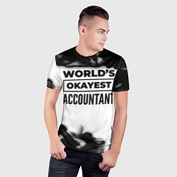 Футболка спортивная мужская Worlds okayest accountant - white, цвет: 3D-принт — фото 2