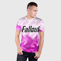 Футболка спортивная мужская Fallout pro gaming: символ сверху, цвет: 3D-принт — фото 2