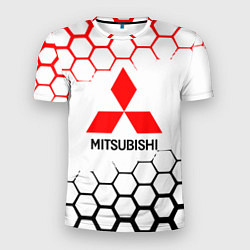 Футболка спортивная мужская Mitsubishi - логотип, цвет: 3D-принт