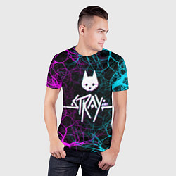 Футболка спортивная мужская Stray - neon, цвет: 3D-принт — фото 2