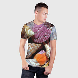 Футболка спортивная мужская Композиция из океанских ракушек, цвет: 3D-принт — фото 2