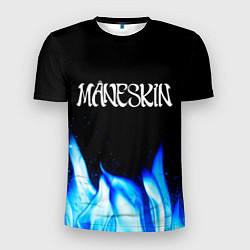 Футболка спортивная мужская Maneskin blue fire, цвет: 3D-принт