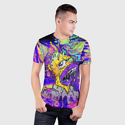 Футболка спортивная мужская Гомер Симпсон - стилизация - экспрессия, цвет: 3D-принт — фото 2