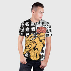 Футболка спортивная мужская Сукуна демон - Магическая битва, цвет: 3D-принт — фото 2