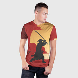 Футболка спортивная мужская Самурай с мечом, цвет: 3D-принт — фото 2