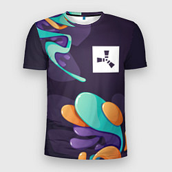 Футболка спортивная мужская Rust graffity splash, цвет: 3D-принт