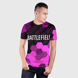 Футболка спортивная мужская Battlefield pro gaming: символ сверху, цвет: 3D-принт — фото 2