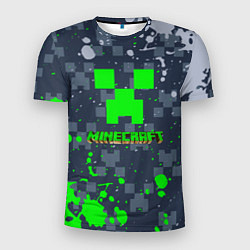Футболка спортивная мужская Minecraft - краска, цвет: 3D-принт