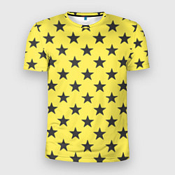 Футболка спортивная мужская Звездный фон желтый, цвет: 3D-принт