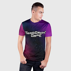 Футболка спортивная мужская Tomodachi Game gradient space, цвет: 3D-принт — фото 2