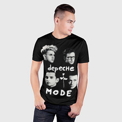 Футболка спортивная мужская Depeche Mode portrait, цвет: 3D-принт — фото 2