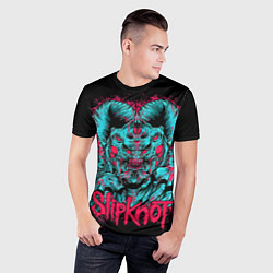 Футболка спортивная мужская Slipknot demon, цвет: 3D-принт — фото 2